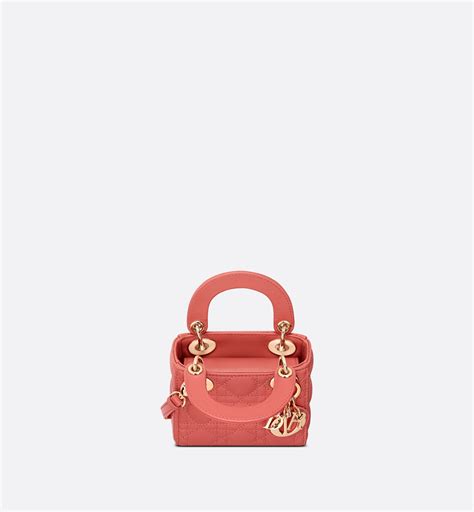 lady dior dusty pink|Micro Lady Dior Bag Dusty Coral Pink Cannage .